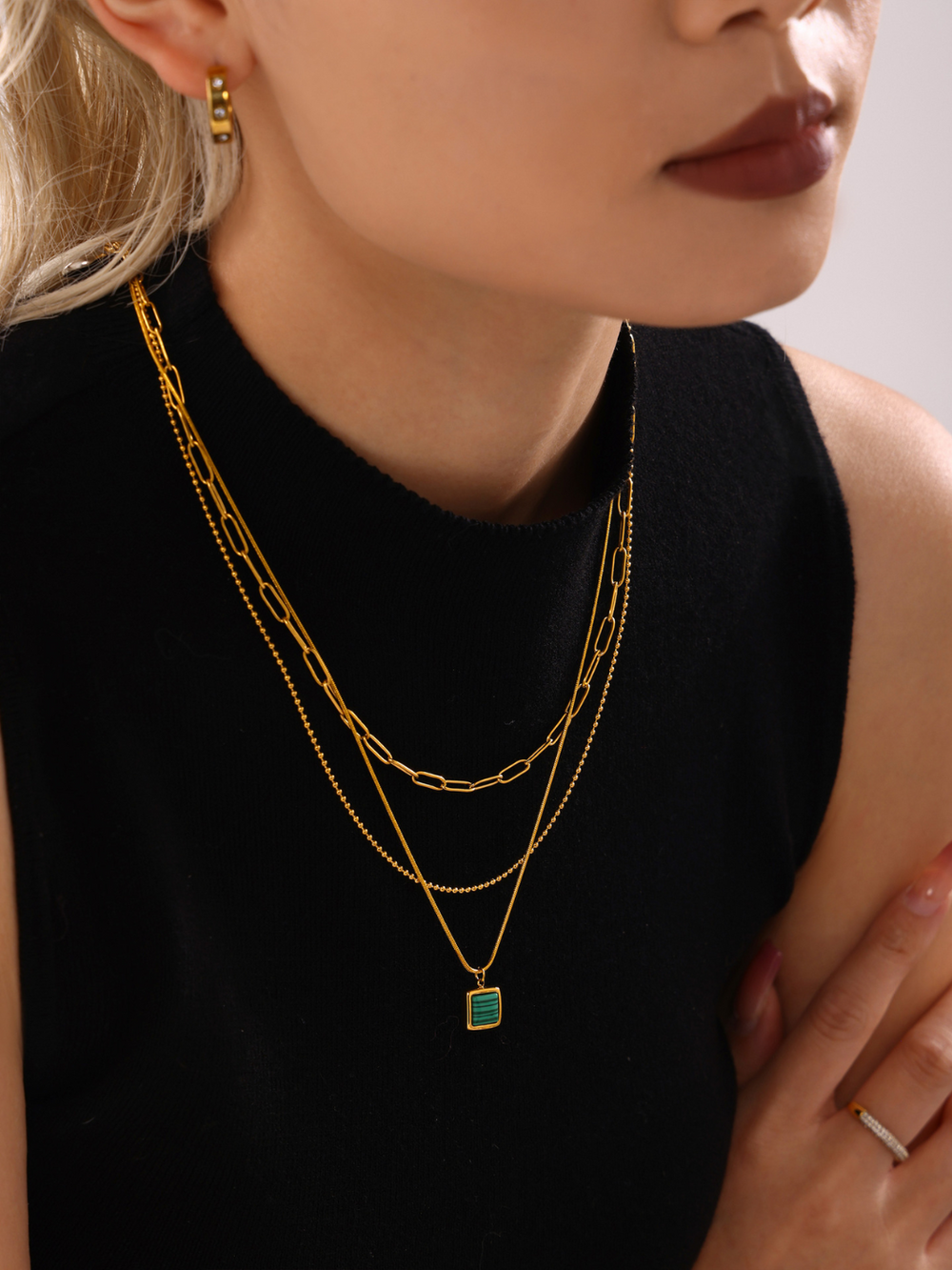 Gilded Gemstone Necklace