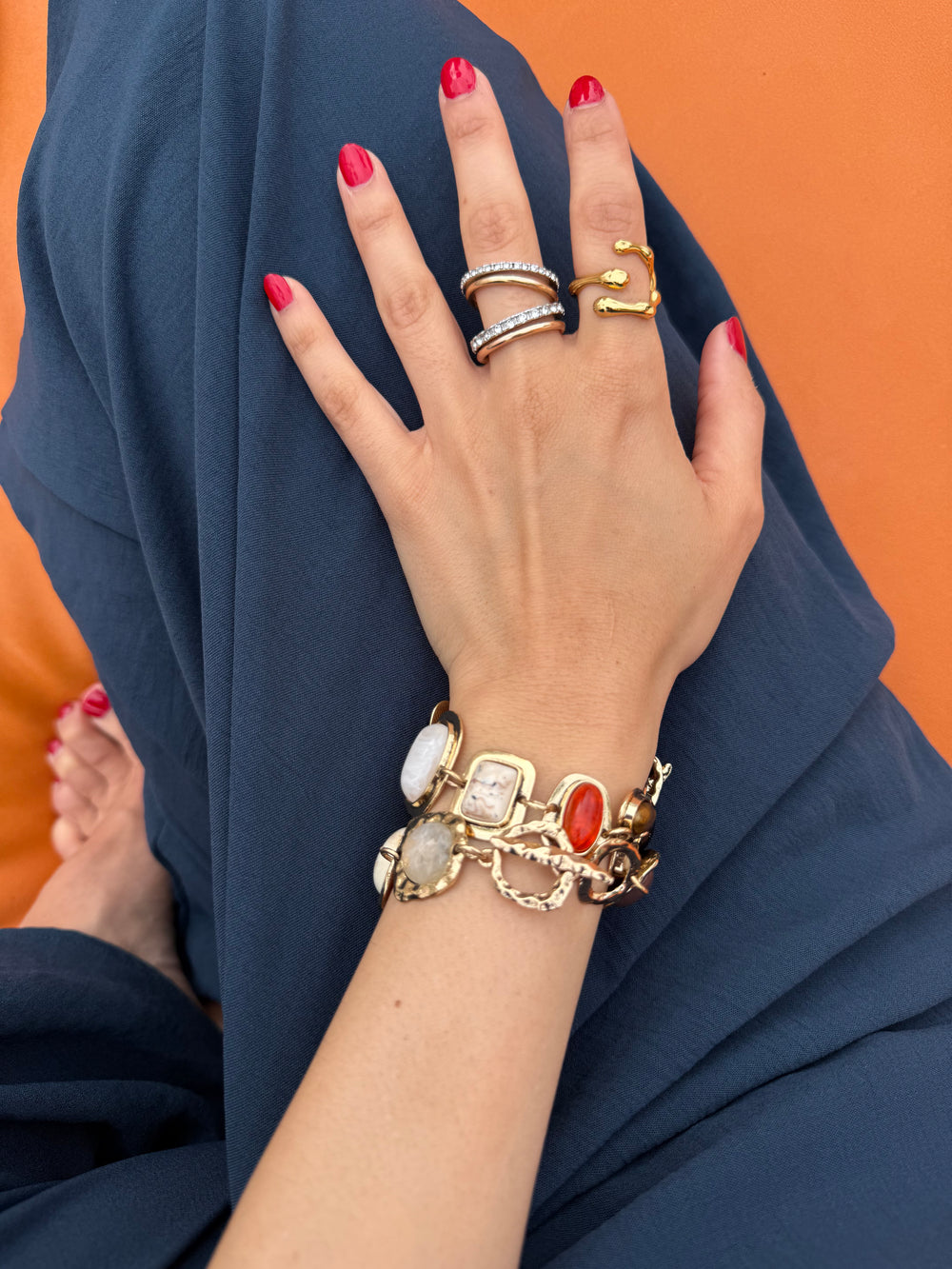 Eleganter Glieder-Statement-Ring