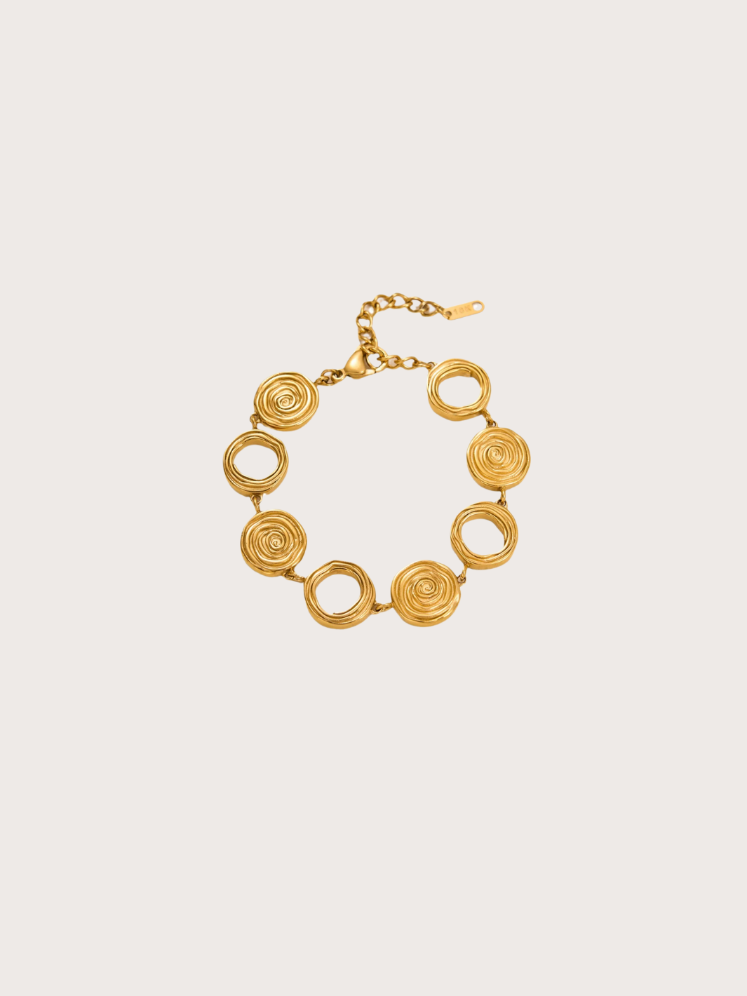 Goldenes Spiralarmband