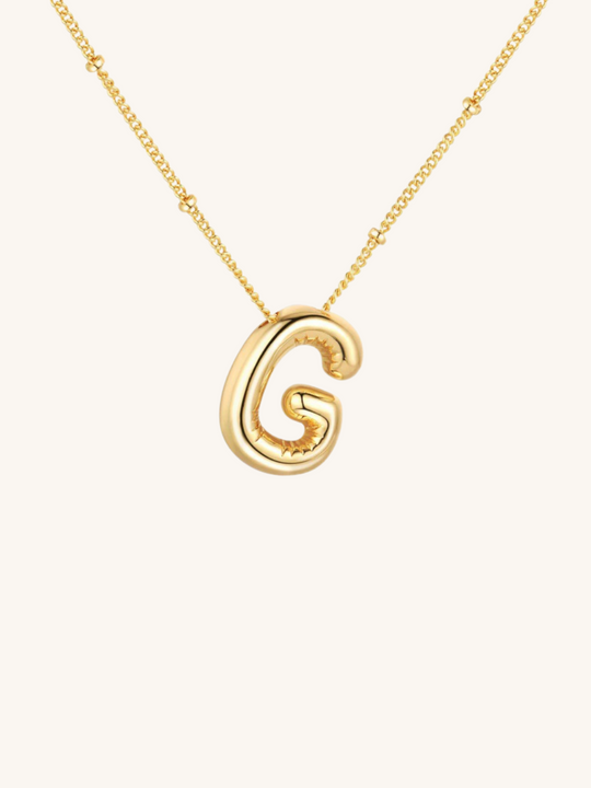 Chunky Letter Pendant Necklace