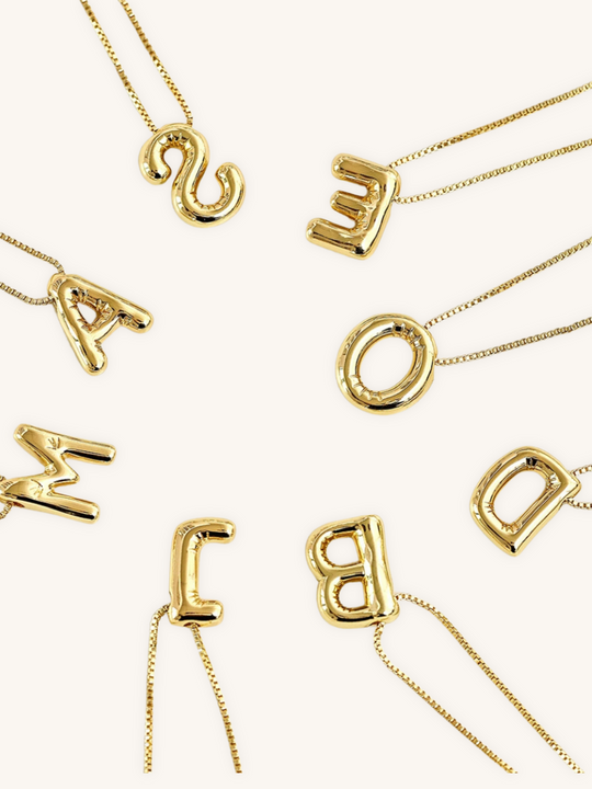 Chunky Letter Pendant Necklace