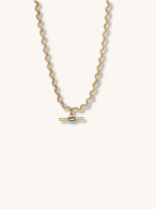 Emerald Bar Necklace
