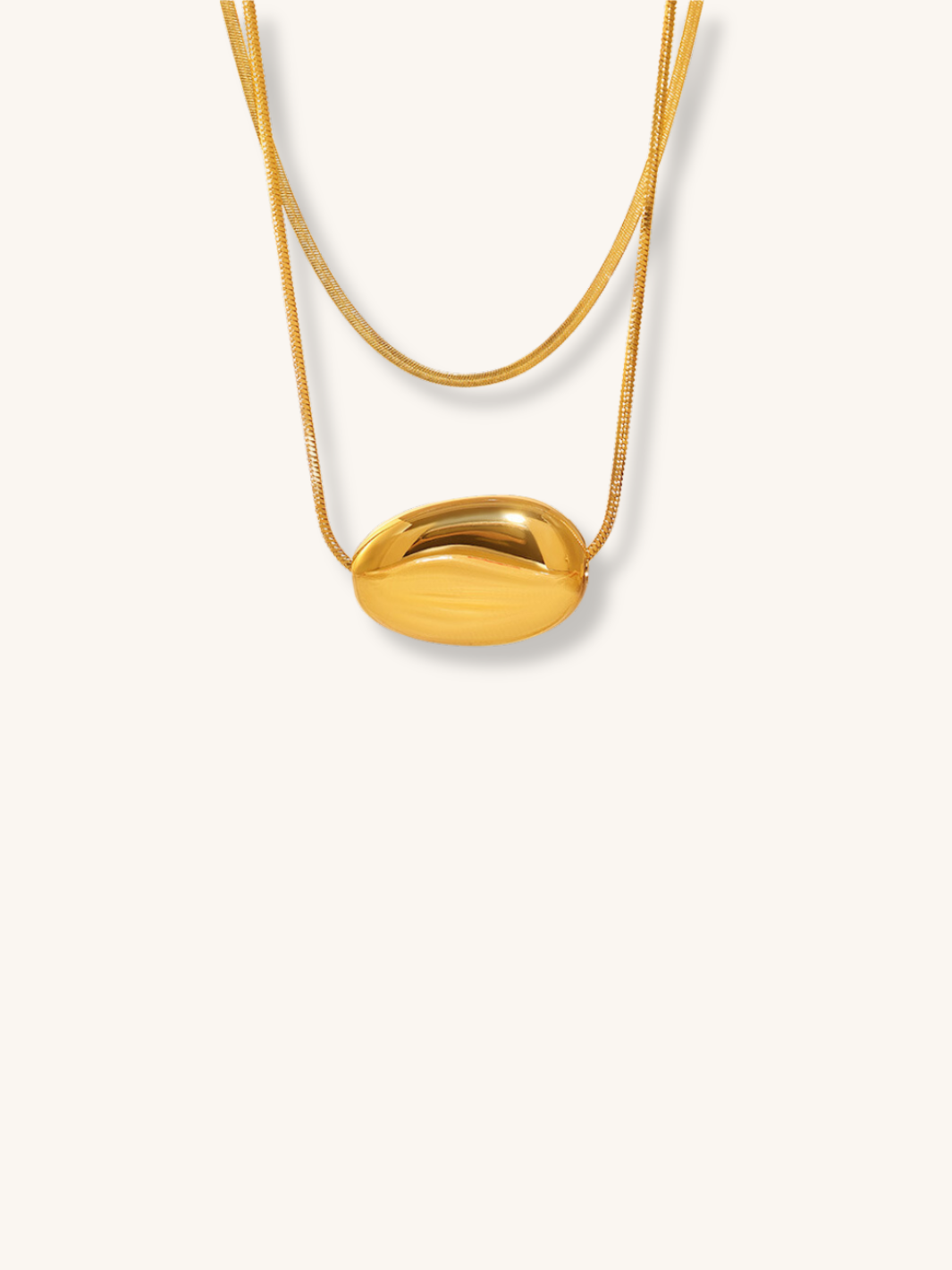Goldene Kieselsteinkette