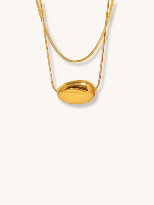 Goldene Kieselsteinkette