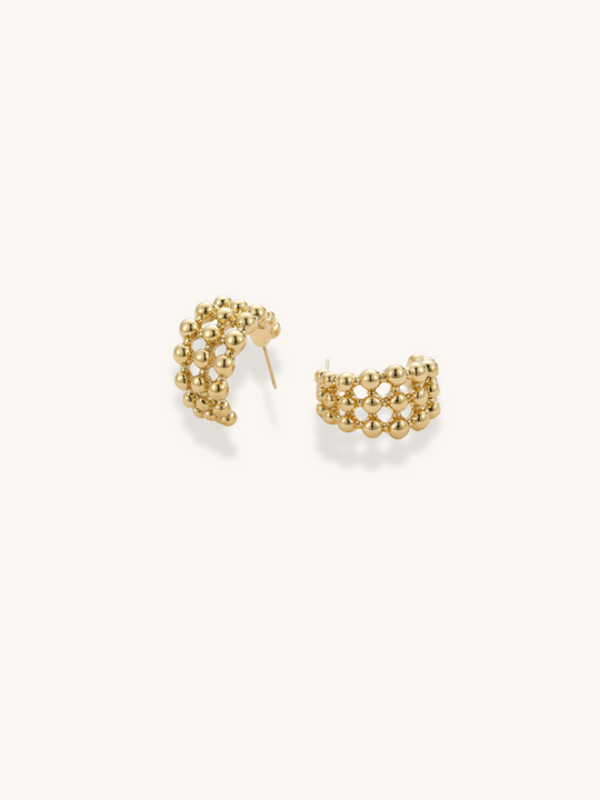 Aros de burbuja dorados 