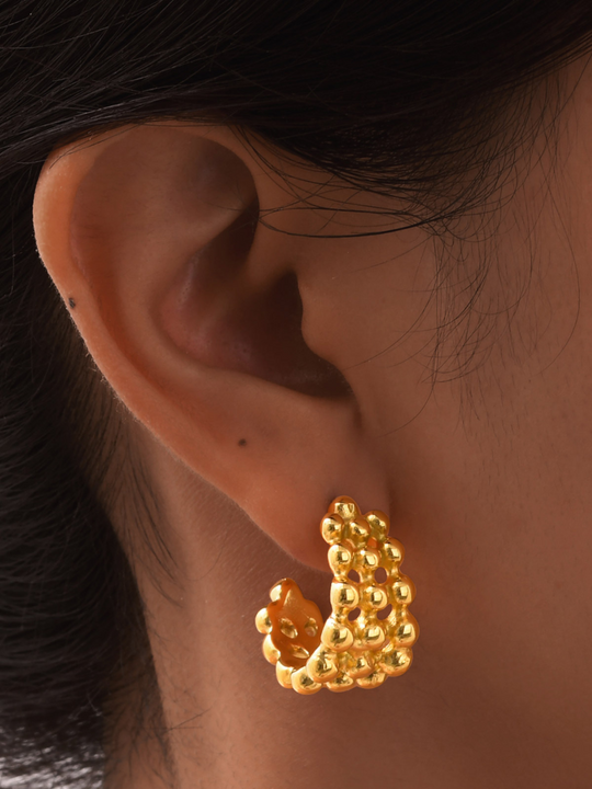 Aros de burbuja dorados 