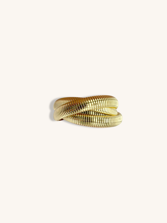 Twisted Tubogas Gold Bracelet