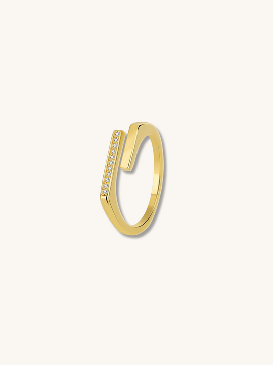 Goldener, eleganter, verstellbarer Ring